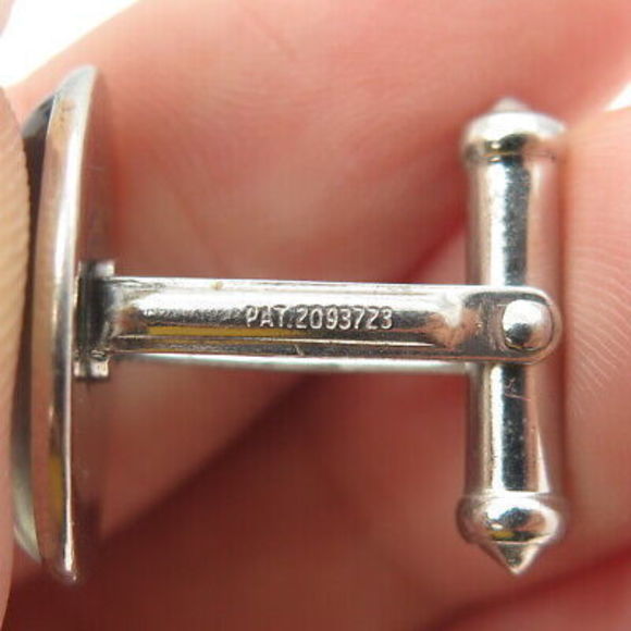 925 Sterling Silver Antique Art Deco Monarch Butterfly Wing Sunset Cufflinks - Picture 7 of 8